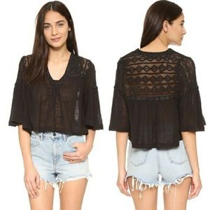 FREE PEOPLE Carry Me Away Gauze Oversized Blouse